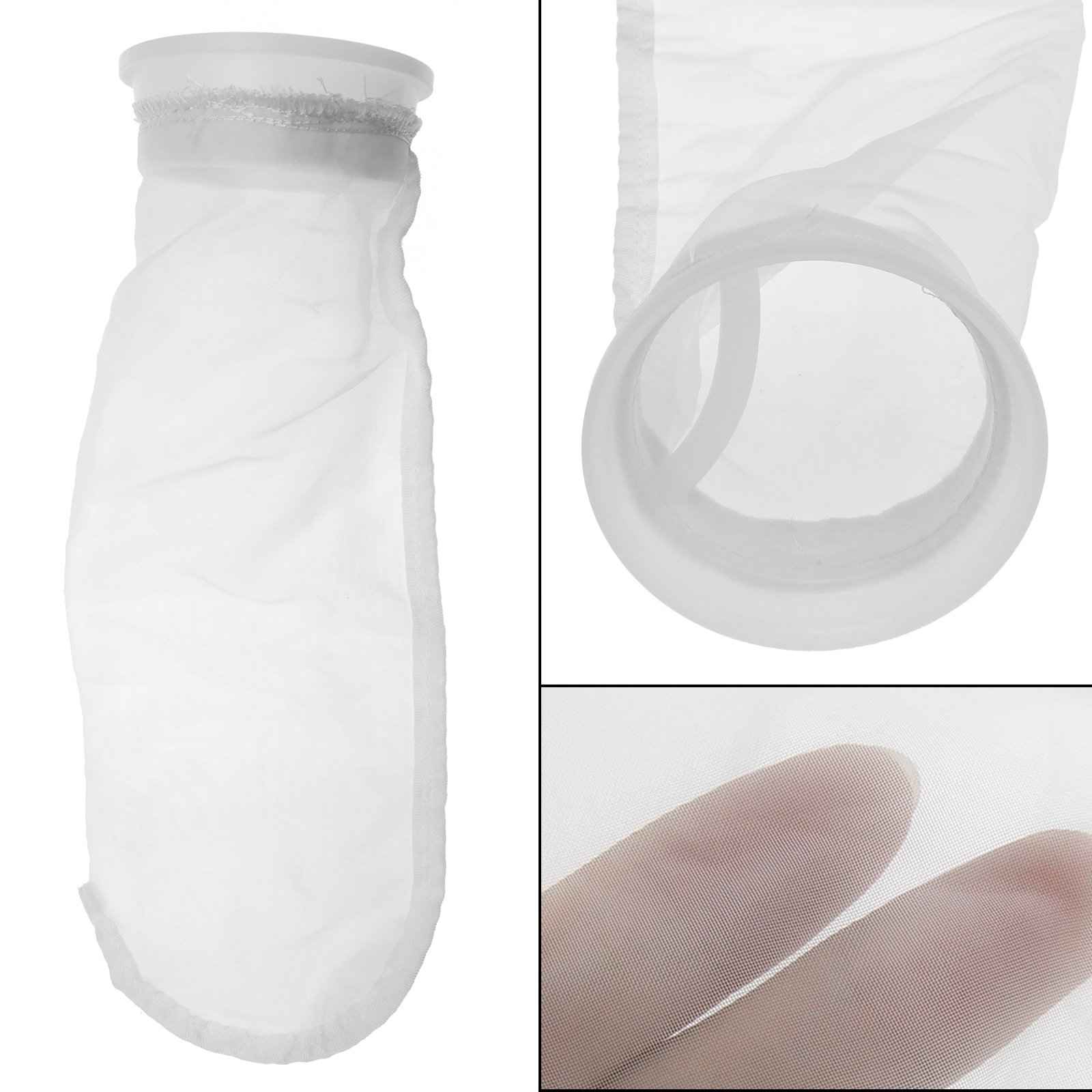 100 MICRON 15" LENGTH 4" RING NYLON FILTER SOCK FISH AQUARIUM MARINE