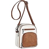 FADEON Small Purses for Women Crossbody Bags, Designer PU Leather Mini Cross Body Purse Travel Shoulder Bag Card Slots