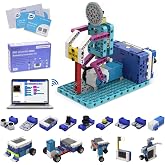 ICreateRobot Coding Robot Kit, 10-in-1 BBC Micro:bit Robotics Invertor Kit, Educational Stem Robot Building Kit with APP Control Learn to MakeCode, MicroPython, and Scratch for Age 9+ Girls Boys