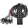 Seismic Audio Speakers 8 Channel Low Profile XLR Send Sub Snake Cable, XLR Splitter Cable, 50 Feet
