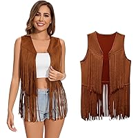Amazon.com: Girls Kids Fringe Vest Sleeveless Western  display picture 1