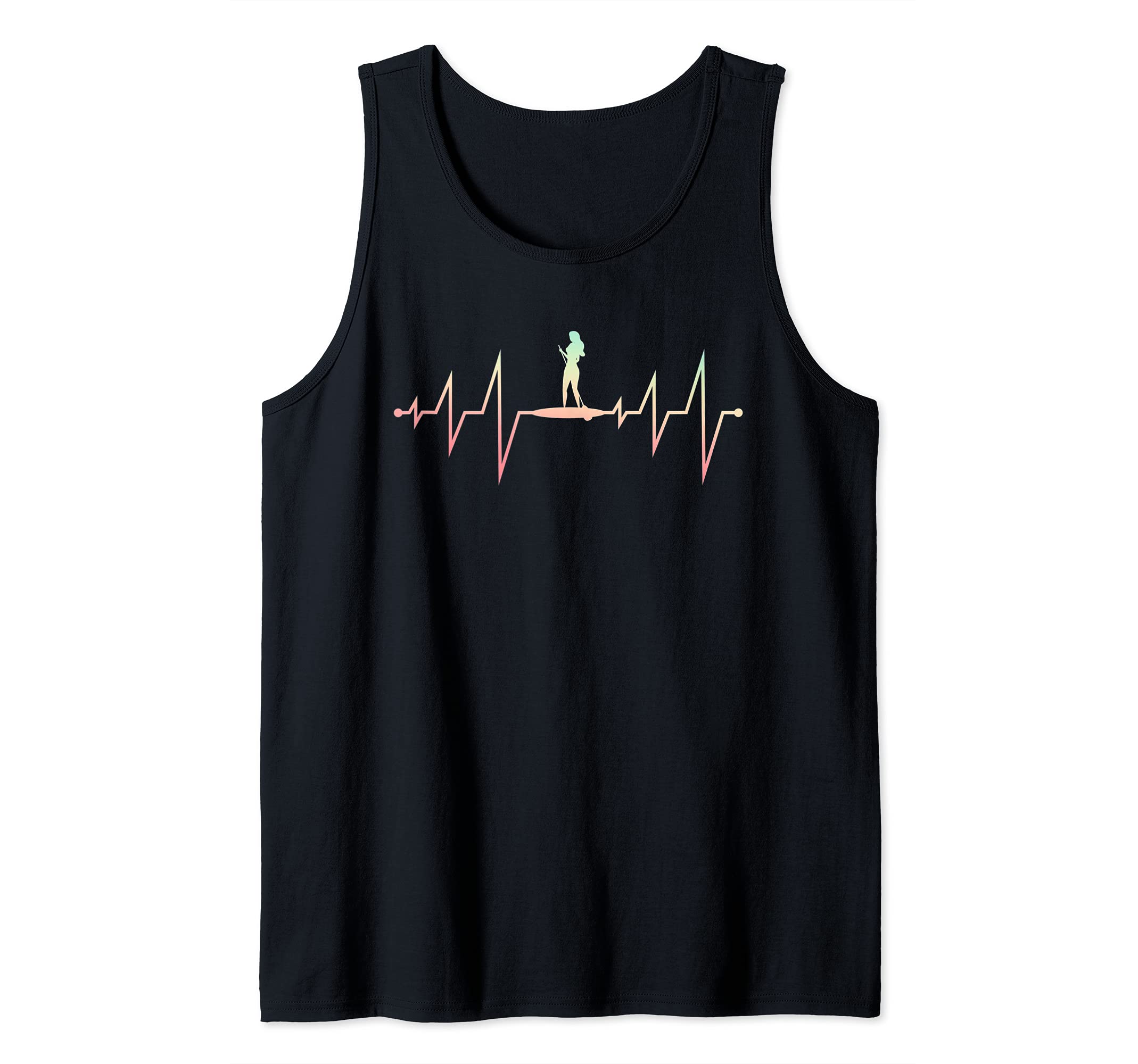 Heartbeat SUP Paddleboarder Outdoor Stand Up Paddling Tank Top