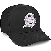 Daxton Premium Mid Profile Hat Semi Curved Visor Cap White Silver Gothic Embroidered A to Z Letter Number Initial