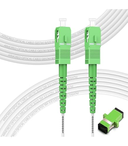 Câble Fibre Optique LC/APC - LC/APC 3m, Monomode 9/125µm, Blindé - Pour FTTH, Routeur, ONU, SFP - Haut Débit 10G/40G