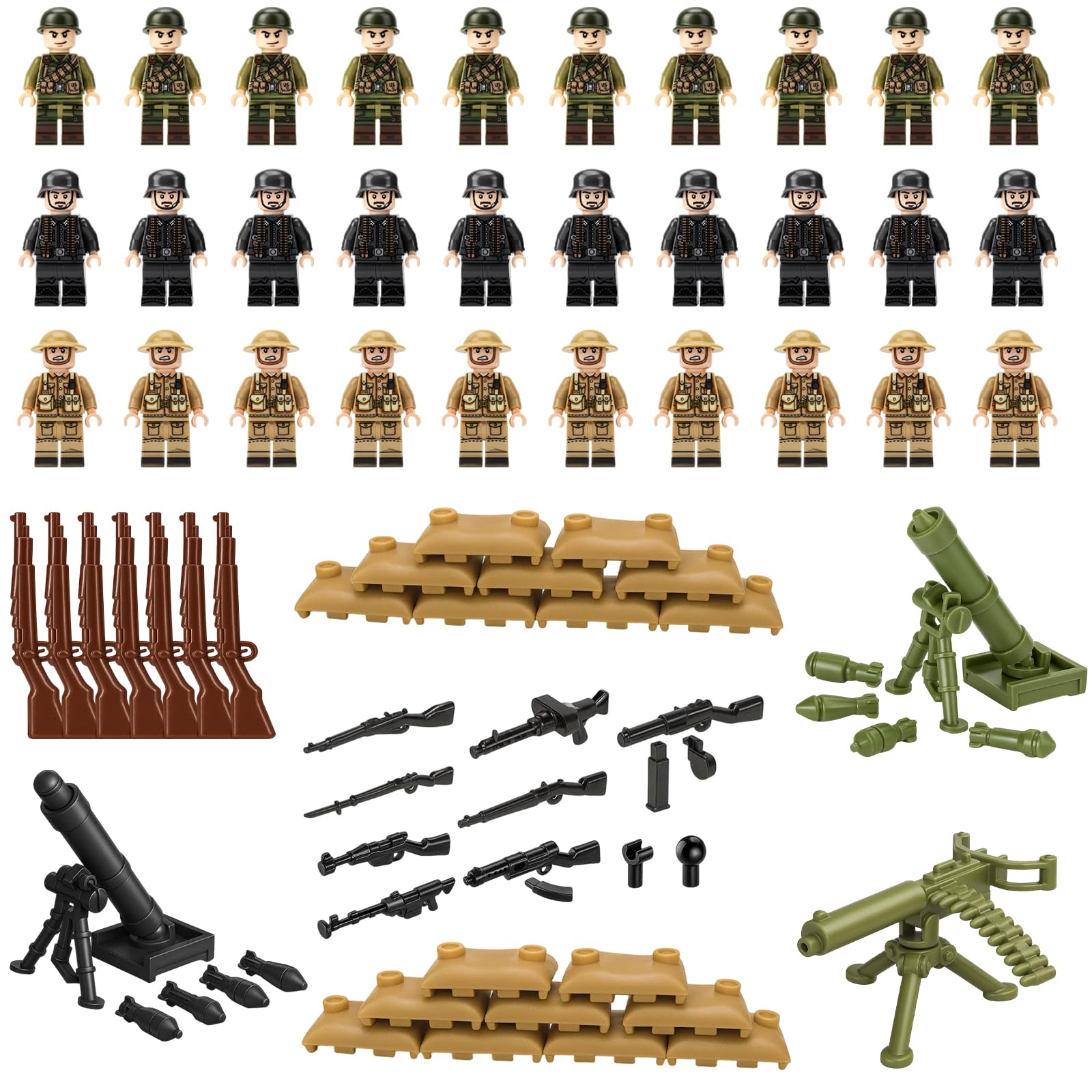 Toy Soldiers Army Toys Set, 30 Pcs Military Figures for Kids, Army Men for War Games and Educational Play, Durable Plastic Soldiers for Strategy Games and Collections
