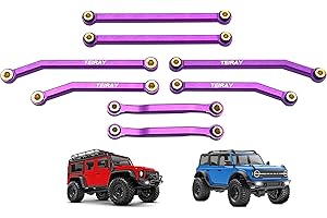 TEIRAY Trx4m Upgrades High Trail Links Clearance Chassis CNC Aluminum Set for Traxxas TRX4M 1/18 Upgrade Parts (Purple)