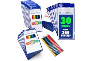 Color Swell Bulk Colored Pencils – 30 Sets, 360 Pre-Sharpened Assorted Vibrant Colors – Ideal for Kids, Teachers, and Classroom Supplies