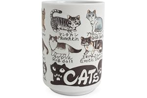 Mino ware Japanese Ceramics Sushi Yunomi Chawan Tea Cup Various Cats made in Japan (Japan Import) YAY050