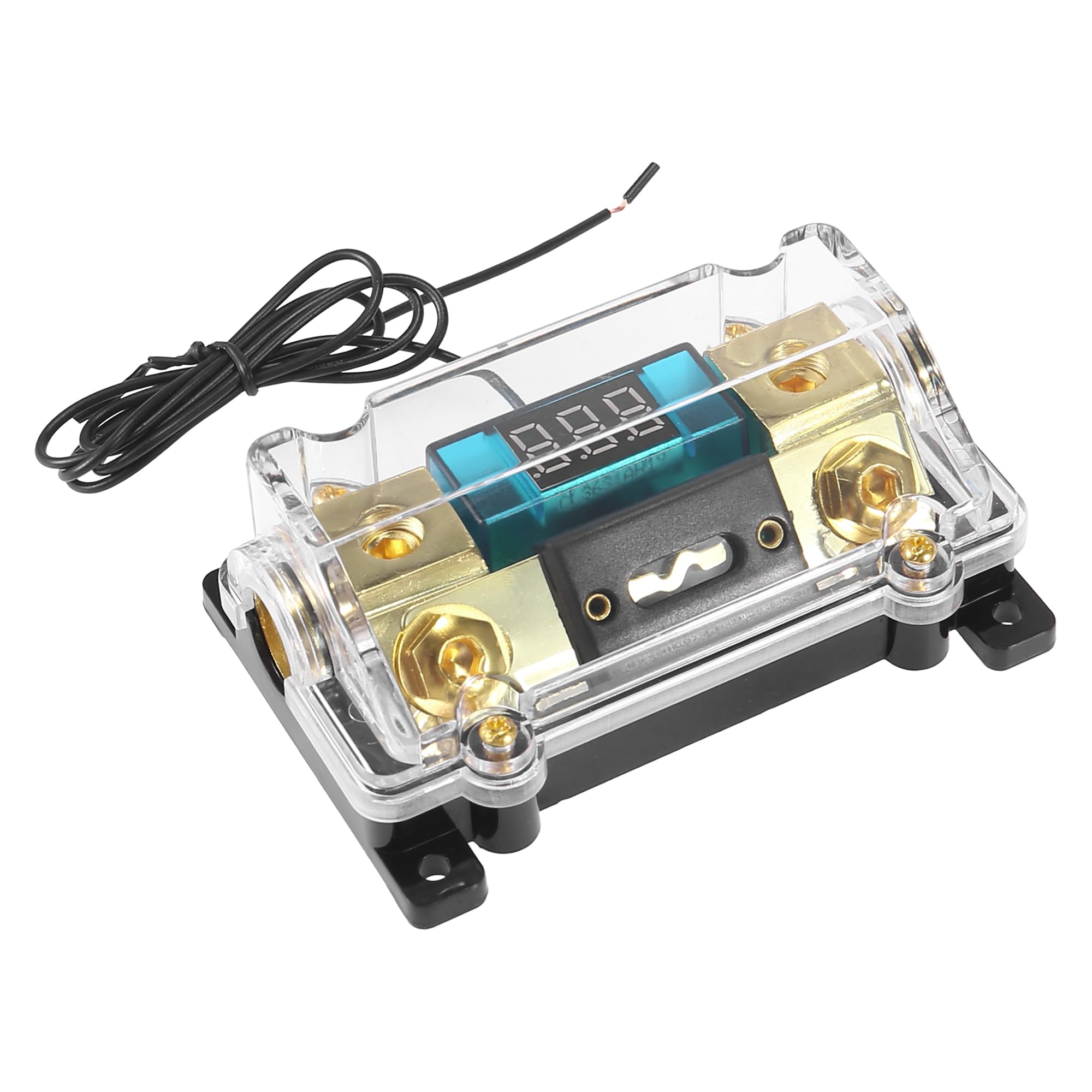 Photo 1 of X AUTOHAUX Car Stereo Audio LED Display Digital Voltage Inline ANL Fuse Holder 100 Amp 0 2 4 AWG Gauge