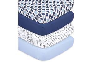 The Peanutshell 4-Pack Fitted Crib Sheet Set - Super Soft & Breathable Baby Girl or Boy Crib Sheets, Nursery Decor, Fit for Standard Crib Mattress Sheet - Nautical