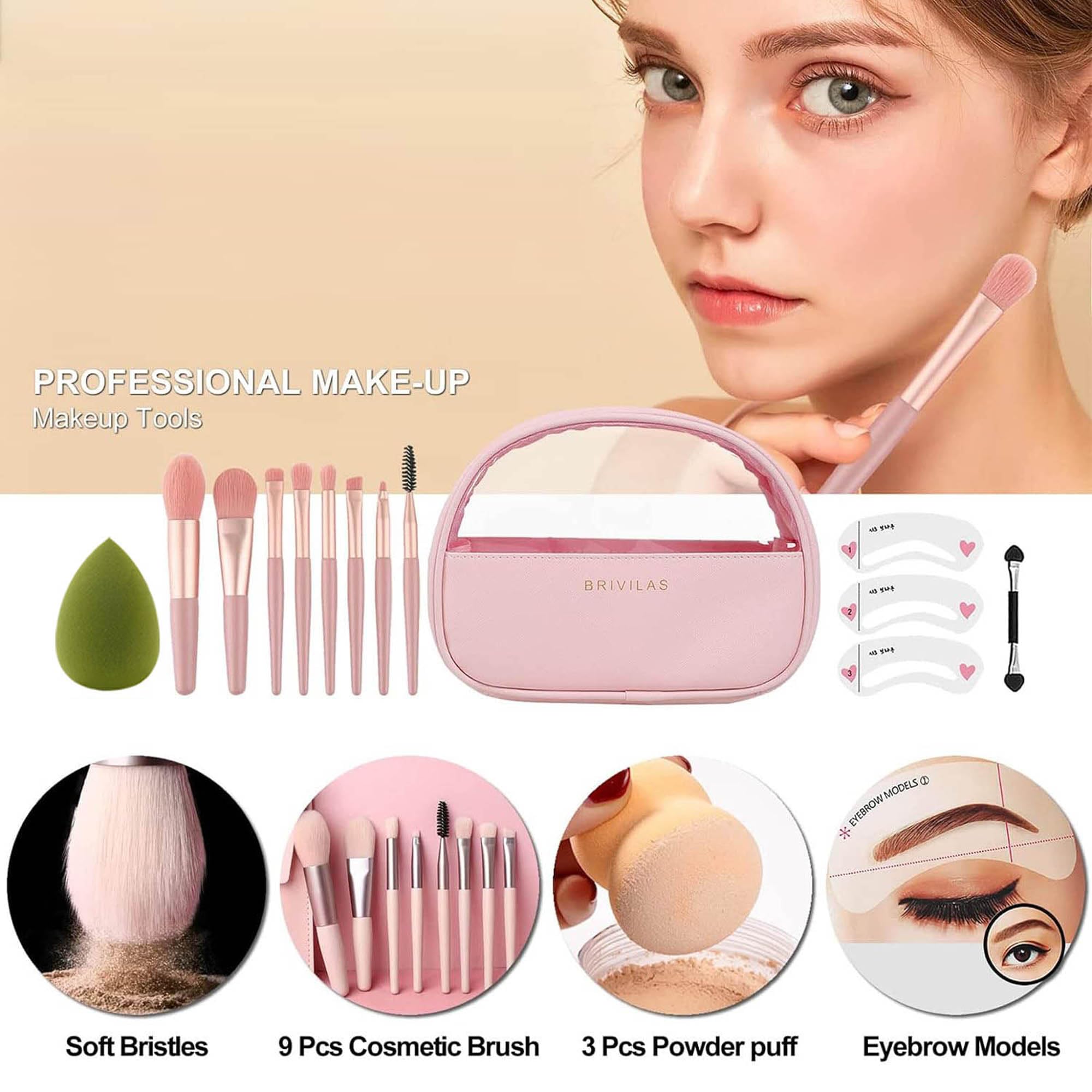 M All In One Full Makeup Kit for Women, Multipurpose Makeup Sets, Beginners and Professionals Alike, Easy to Carry(Pink)