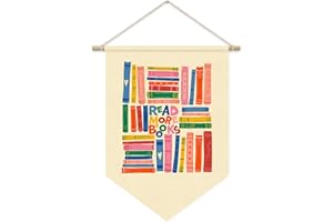 ETVISO Reading Corner Decor for Classroom, Read More Books Wall Hanging Sign Flag, Reading Room Wall Decor for kids, Read Sign Nursery Wall Art Canvas Hanging Pennant Flag Banner 15x11in