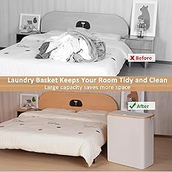 iEGrow 150L Laundry Basket with Lid, Large Laundry