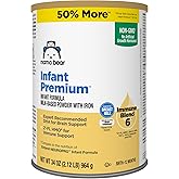 Amazon Brand - Mama Bear Infant Premium Milk-Based Baby Formula Powder with Iron, 2'FL HMO, Omega-3 DHA and Choline, Brain, Growth, Immunity, Non-GMO, 2.12 pound (Pack of 1)