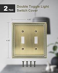 TREEWELL 2-Pack Double Toggle Light Switch Cover