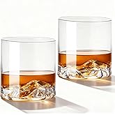 BQD Whiskey Glasses Set of 2 Pack,Old Fashioned Glasses Rocks Glasses for Bourbon,Scoth,Cocktail