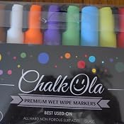 Chalkola Marqueurs Craie Liquide Lot De 8 Couleurs Naturelles - Pointe Fine Et Ciseau