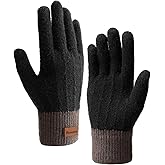 Homealexa Warm Winter Gloves for Men and Women, Knitted Touchscreen Thermal Gloves