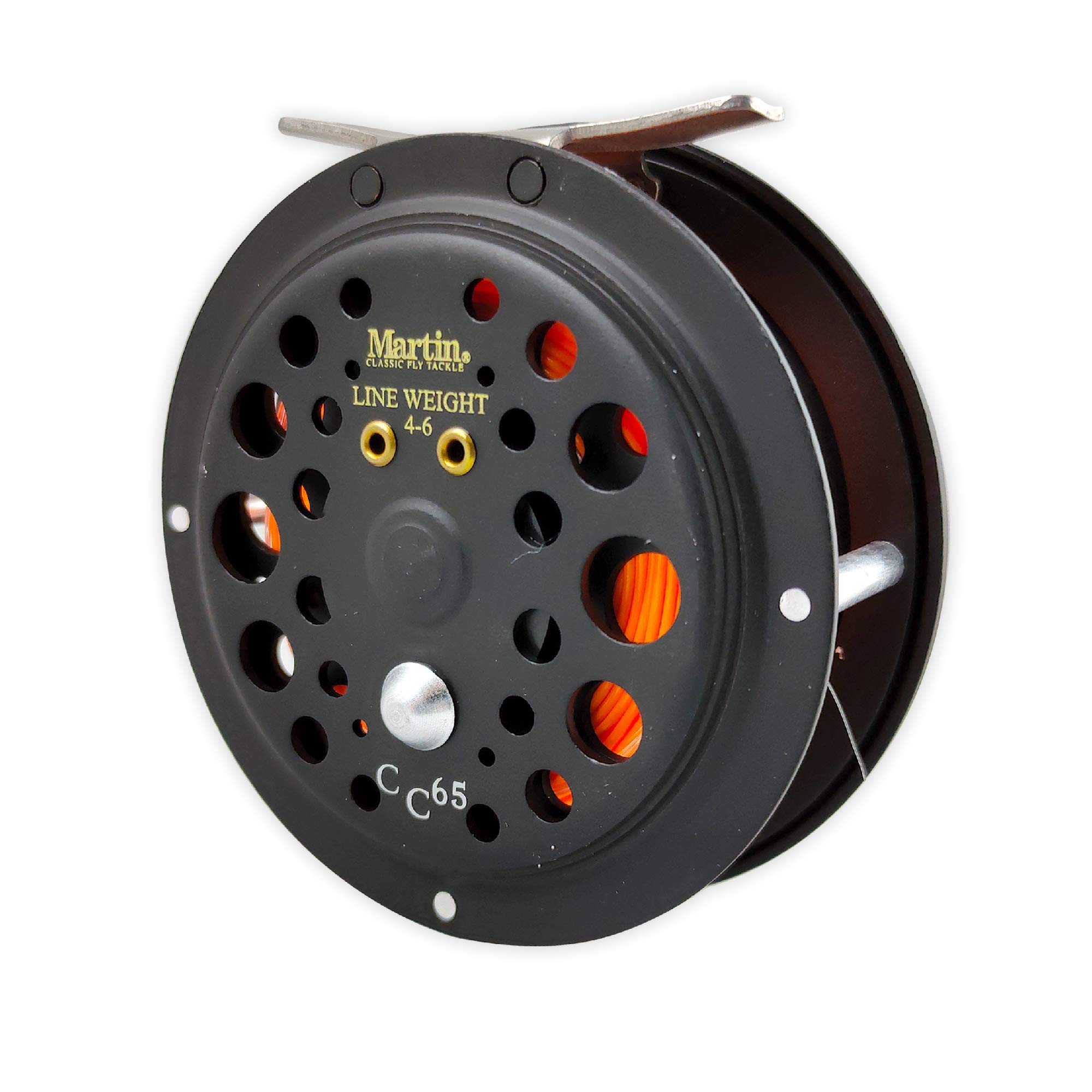 Photo 1 of Martin Caddis Creek Fly Fishing Reel, Size 6/5 Single Action Fly Reel with Rim-Control, Changeable Right- or Left-Hand Retrieve, Lightweight Aluminum Spool, Brown, 63