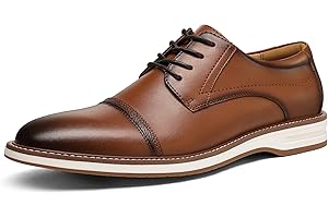 MERIDOS Men's Dress Shoes Business Formal Wingtip Casual Oxford Shoes