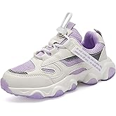 Hetios Kids Shoes Girls Lightweight Athletic Running Shoes Breathable Knit School Sports Shoes (Toddler/Little Kid/Big Kid)