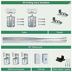 DIYHD 8FT Raw Material Galvanized Box Track Sliding