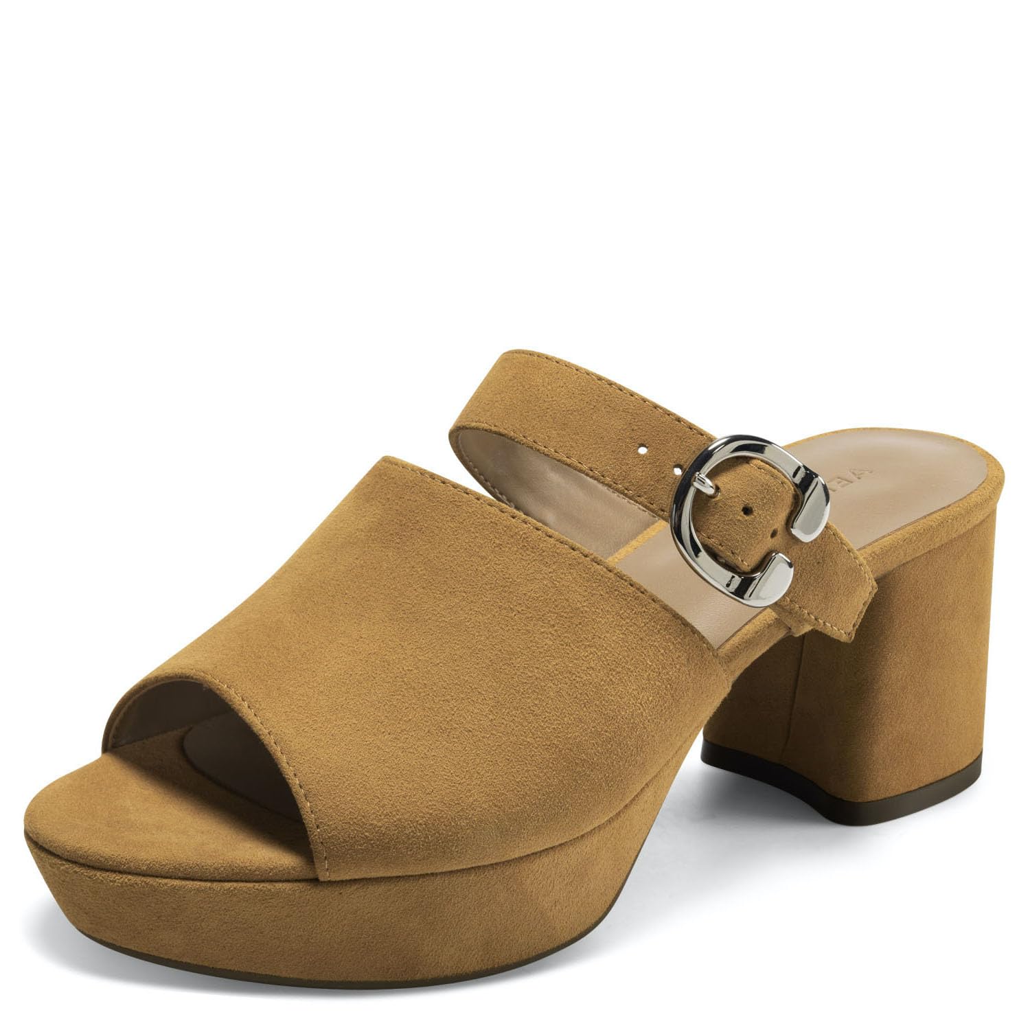 Aerosoles Women’s Cosmic Heeled Sandal, Tan Suede, 5.5