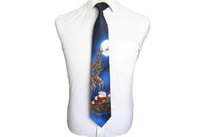GUSLESON Quality Christmas Tie Mens Soft Snowman Necktie Festival Theme Ties