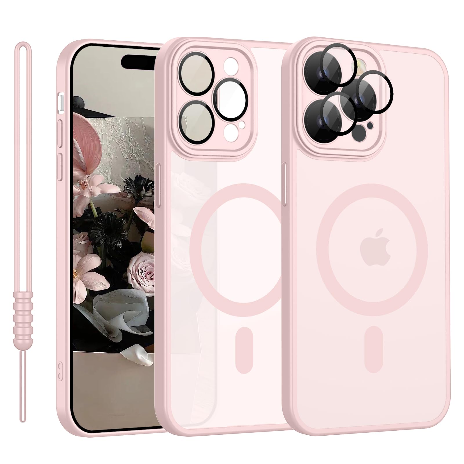 YUANDMI Case for iPhone 15 Pro 6.1 Pink — image 1