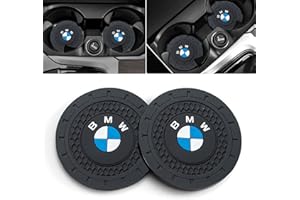 MIGUOER Car Cup Holder Coaster for BMW 3 5 7 Series F30 F35 320li 316i X3 X4 X5 X6 Silicone Non-Slip Drink Cuphoder Coaster Interior Accessorie 2.75 Inch 2 Pieces Black
