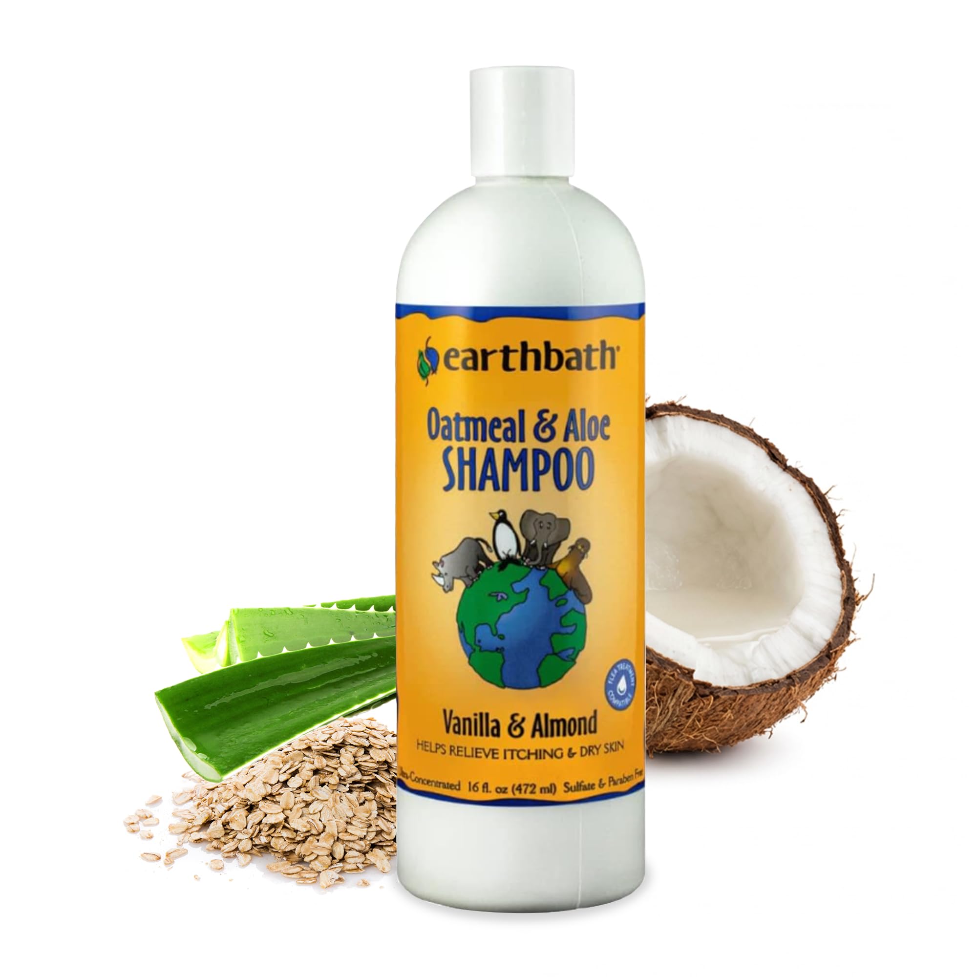 Earthbath Oatmeal and Aloe Itch Relief Pet Shampoo, 472 ml
