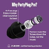 Alpine PartyPlug Pro Ear Plugs 21dB High Fidelity for Concerts Black view 3