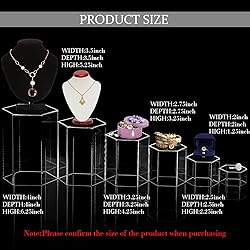 Jetec Hexagonal Jewelry Display Risers Hexagonal