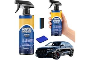 FODEUXP Advanced Car Quick-Acting Coating Agent Spray, 2025 New Quick Effective Coating Spray, Car Scratch Polish Spray Waterless Wash, Oil Film Emulsion Glass Cleaner (1 Set)