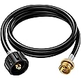 Rushare 6FT Propane Hose Adapter 1lb to 20lb, Propane Hose for Mr Heater Buddy Heater, Table Top Grills, Propane Stoves, Lant
