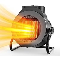 ‎CHVEGLUZ Garage Heater, 2000W AC110-130V Electric Portable Industrial Space Heater, NEMA 6-30R, Steel, Tilt Angle, Adjustabl