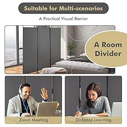Giantex 3 Panel Room Divider with Wheels, 103''W x