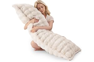 HIGOGOGO Memory Foam Body Pillow, Extra-Long Bed Pillow for Adults, Thickened Full Body Pillow with Removable Pillow Cover(20x54 Inch)