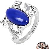 UoYu The Vampire Jewelry Elena Sapphire Crystal Daylight Ring for Fans Men Women with Stickers Total 21 pcs