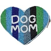 BTC Handcrafted Beaded Heart Zip Card Case & Coin Purse – Pet Lover Gift for Dog Moms