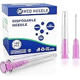 18G 1 Inch Needle for Lab Measuring, Refilling Ink, Industrial and Crafts, 100pcs Individually Packed