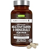 Igennus Methylated Men's Multivitamin with 22 Actives, All-Day Nutrient Delivery, Pure & Clean, Methylfolate & Methylcobalamin, High Strength MTHFR Supplement, Non-GMO & Halal, 60 Tablets