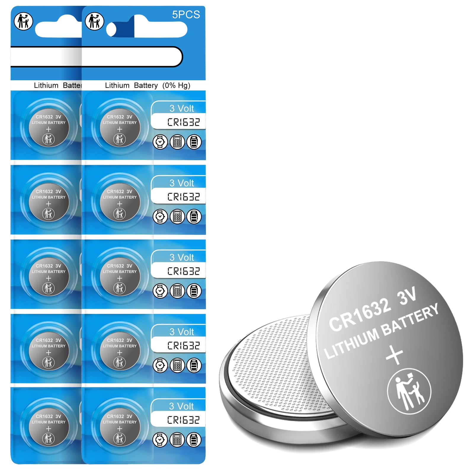 CR1632 Lithium Battery 3V Button Coin Cell