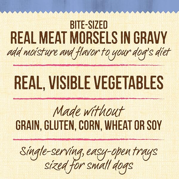 MERRICK LIL’ PLATES GRAIN FREE NATURAL WET DOG FOOD FOR SMALL BREED PUPPIES, PINT-SIZED PUPPY PLATE IN GRAVY – (PACK OF 12) 3.5 OZ. TUBS