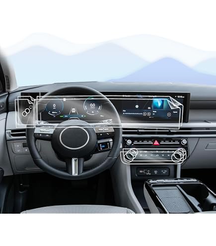 4-Piece Screen Protector Kit For 2025 Hyundai Tucson 12.3" Center & Dashboard Touchscreens - Fits SE, SEL, XRT, Limited Trims