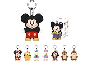 POP MART Mickey Family Figures Cute Together Keychain Series Blind Box ,Random Design Action Figures Collectible Toys Home Decorations, Single Box