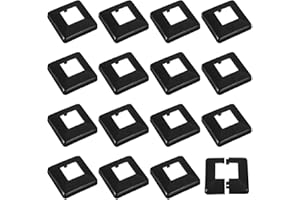 uxcell Post Skirt, 16pcs 50x50mm/2 x2 Plastic Split Style Post Base Cover Trim Skirt for Fence Stair Handrail Railing Porch, 