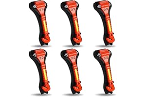 MorTime 6 Pack Car Safety Hammer Window Breaker, Car Emergency Escape Tool, Window Hammer Seat Belt Cutter