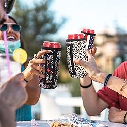 3 Pack Reusable Neoprene Insulated Can Sleeve with