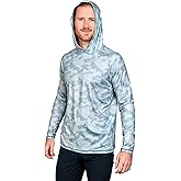 Men's UPF 50+ Fishing & Outdoor Performance Hoodie - 92% Recycled Materials Moisture Wicking Thumbholes Sun Protection